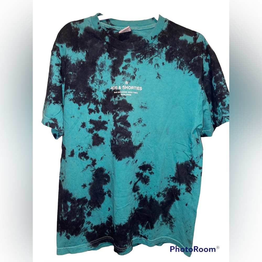 Medium Men’s Green And Black tie-dye 40s & Shorties T-shirt